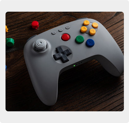 8BitDo 64 2.4G Wireless Controller for Original N64 / Analogue 3D / Windows PC, Retro Gamepad Low Latency (Grey)