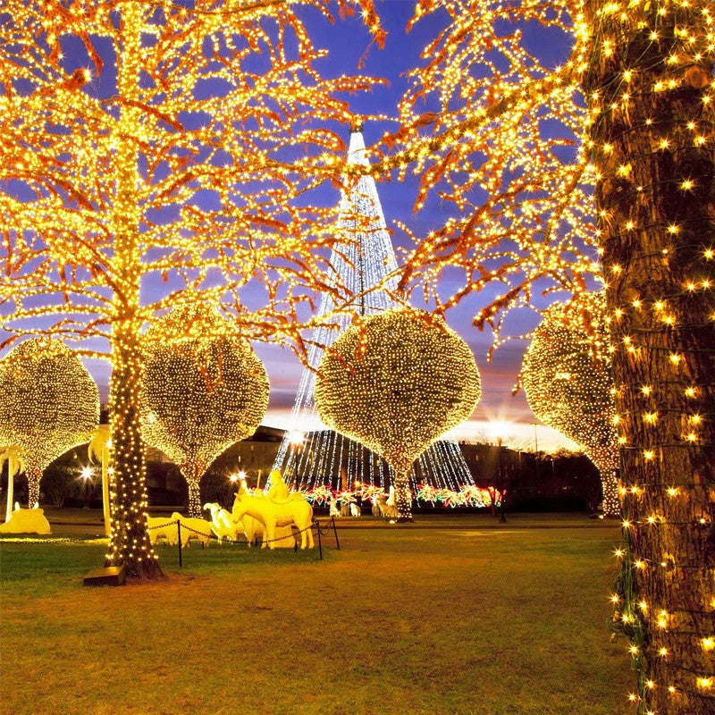 Outdoor Waterproof  Led Solar String Lights Fairy Light Solar Powered Garland Lights 8 Mode 32m Garden Wedding Decoration