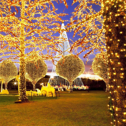 Outdoor Waterproof  Led Solar String Lights Fairy Light Solar Powered Garland Lights 8 Mode 32m Garden Wedding Decoration