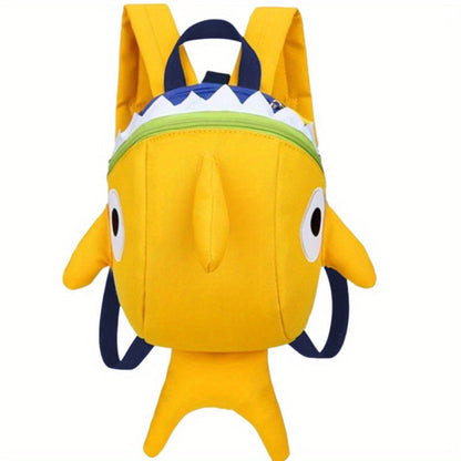 Cartoon Shark Backpack for Children Cute Aged 12-14 Boys And Girls School Bag with Fun Design