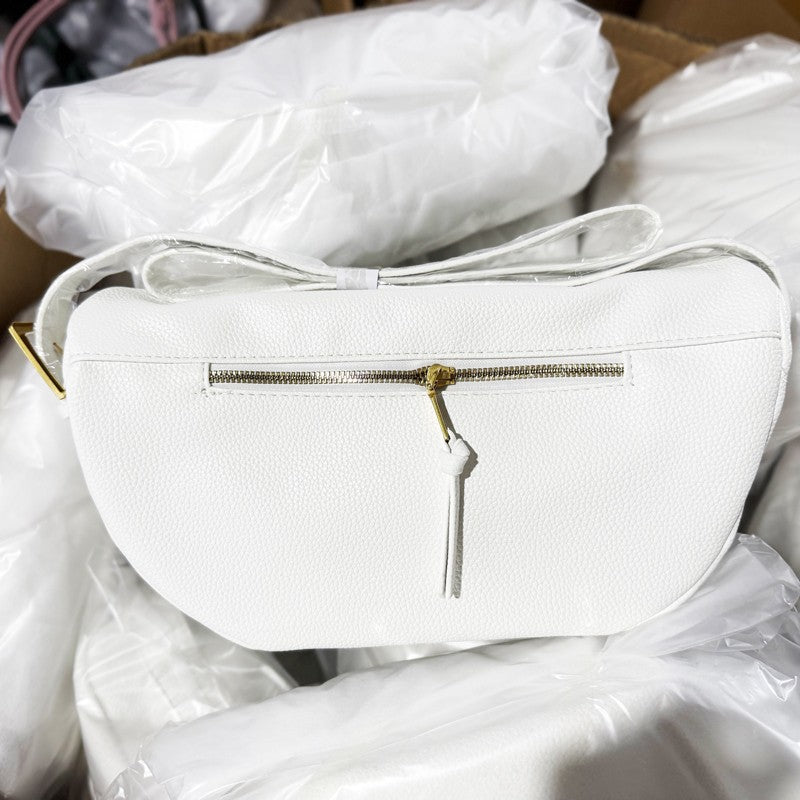 Fashionable retro new leather bag, women's dumpling bag, shoulder bag, crossbody bag, trendy and versatile soft leather bag