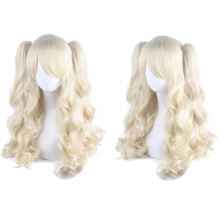 Cosplay Anime Wig Lolita Cute Lolita Double Ponytail Long Curled Hair Fake Hair Synthetic fiber wig