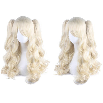 Cosplay Anime Wig Lolita Cute Lolita Double Ponytail Long Curled Hair Fake Hair Synthetic fiber wig