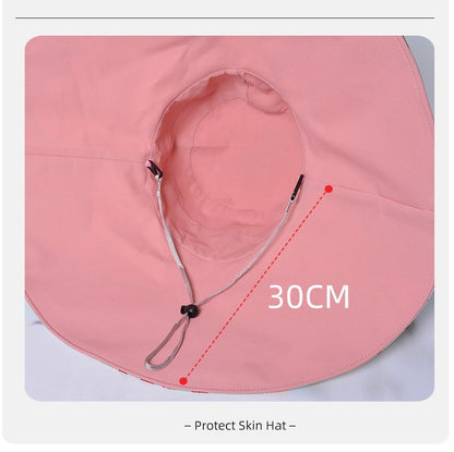 Chapéu Feminino de Verão Dupla Face com Aba Larga Proteção Solar Flor Praia Elegante Ao Ar Livre Protetor Solar Atacado Novo