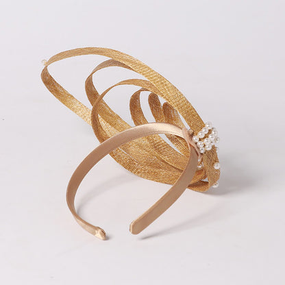 Fascinator Azul Royal com Pérolas Falsas - Elegante Toucado de Casamento, Chapéus Derby para Mulheres, Eventos de Coquetel, Chá e Igreja