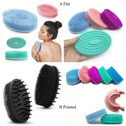 Silicone Body Brush Baby Shower Body Wash Sponge Dry Massage Bath Towel for BodyBas Body Wash Scrubber Brush Bath Back Scrubber