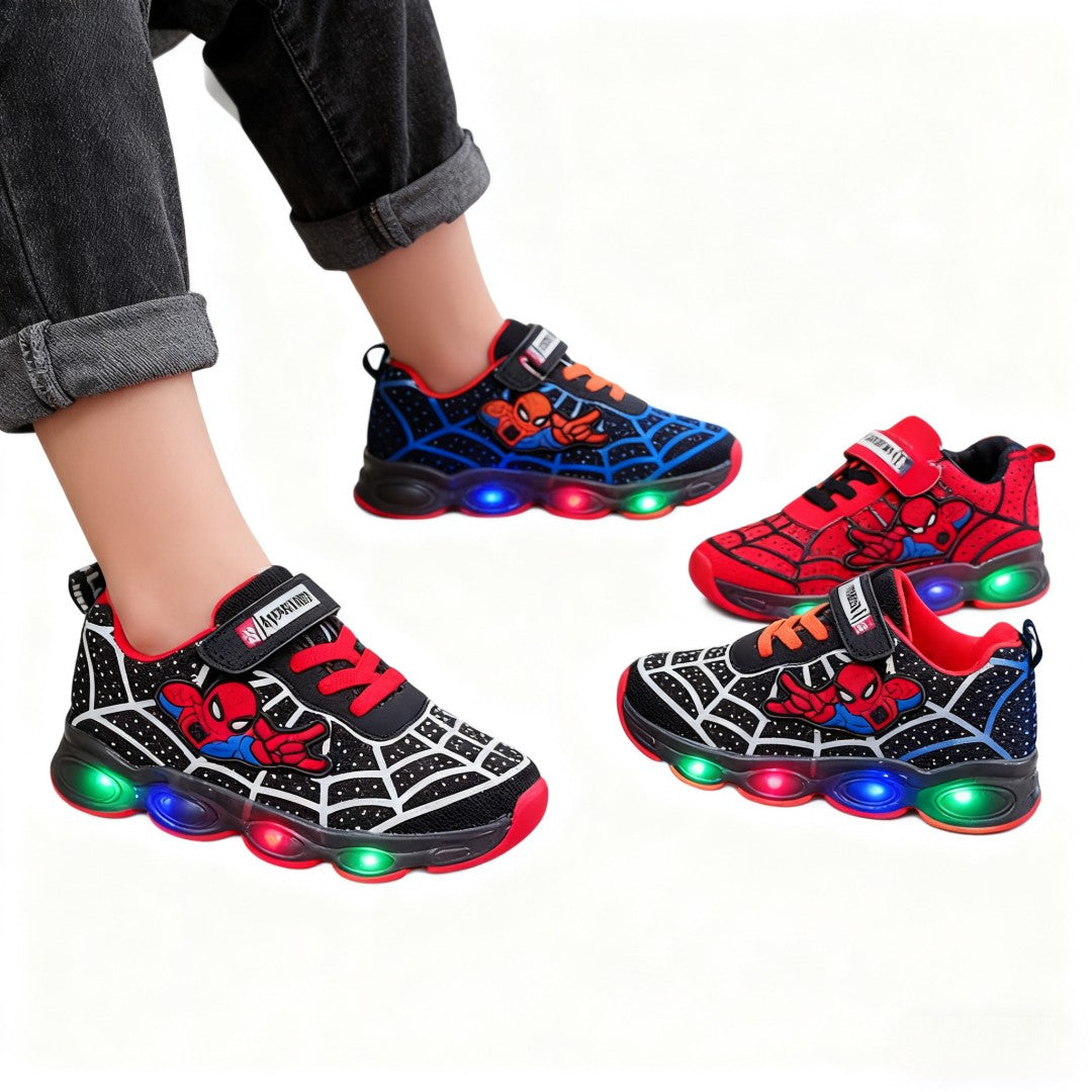 Disney Children Luminous Shoes For Boys Gilrs New LED Lighted Soft Spring Baby Kids Sneakers Infant Tennis Breathable