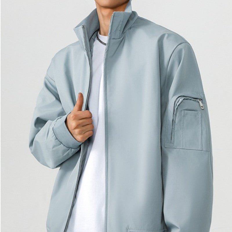 American Aviator Jackets Autumn and Winter New Men's Cleanfit Short Workwear Jacket Stand-up Collar Multi-pocket Large Size Tops