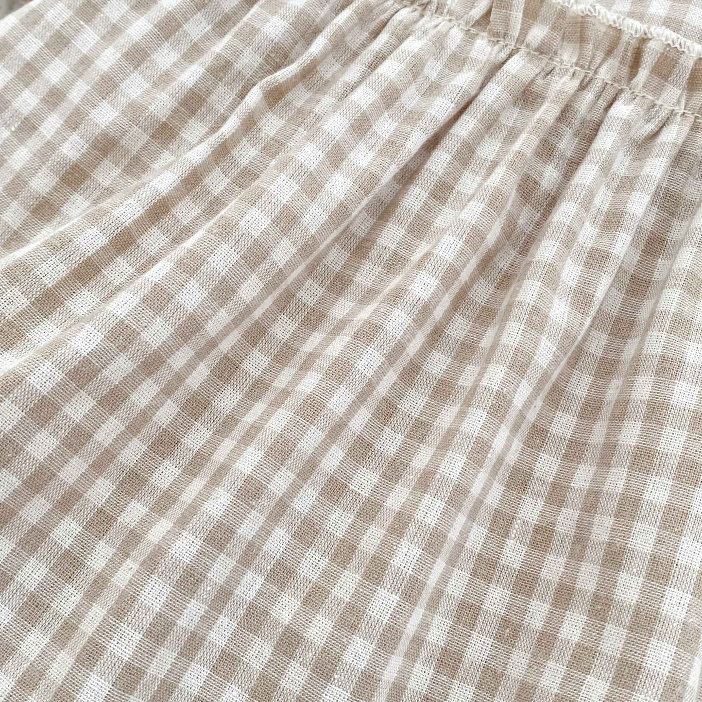 Girls Summer Fashion Set Children's Embroidered Grid Puff Sleeve Top+Shorts Two Piece Cute Baby Girls Clothes Set Baby Clothes