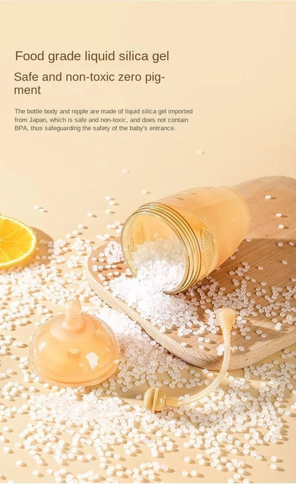 Baby Bottle 250/150ml Silver Nanoparticle Antibacterial Baby Silicone Bottle Baby Weaning Anti Suffocation Nipple Bottle