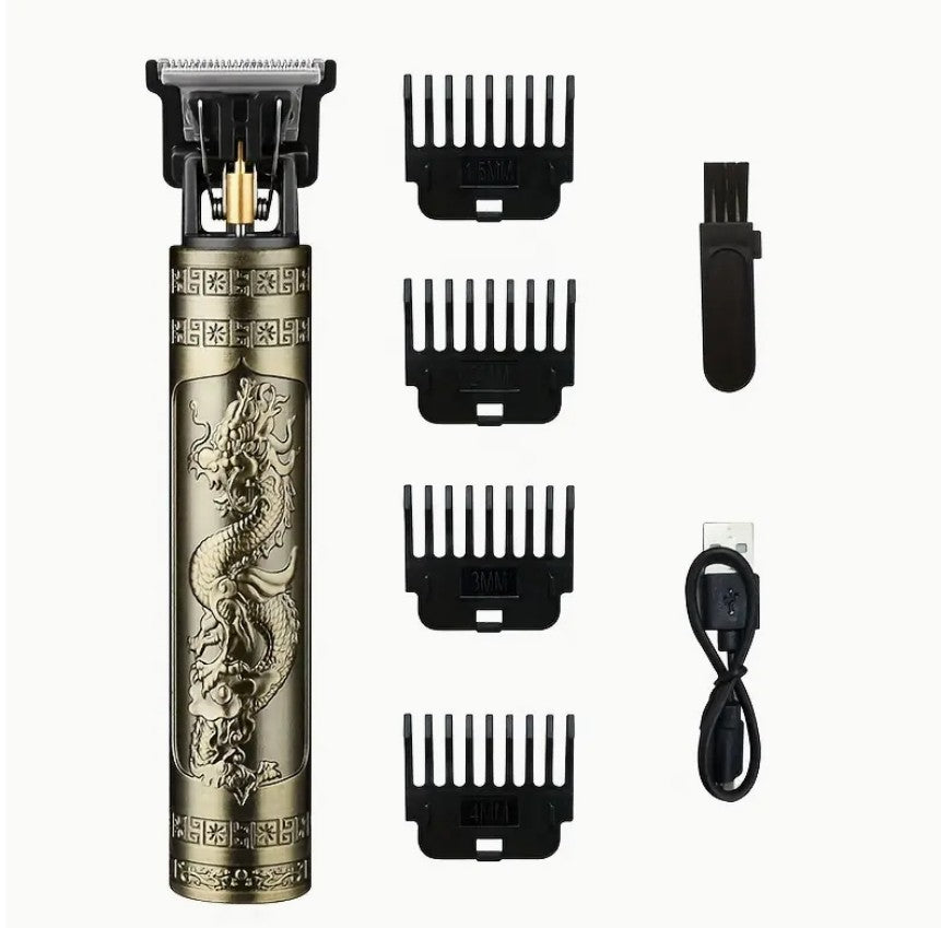 Professional Men's Electric Hair Clipper, USB Rechargeable Trimmer for Beard & Haircut, Cordless Grooming Kit, Father's Day Gift
