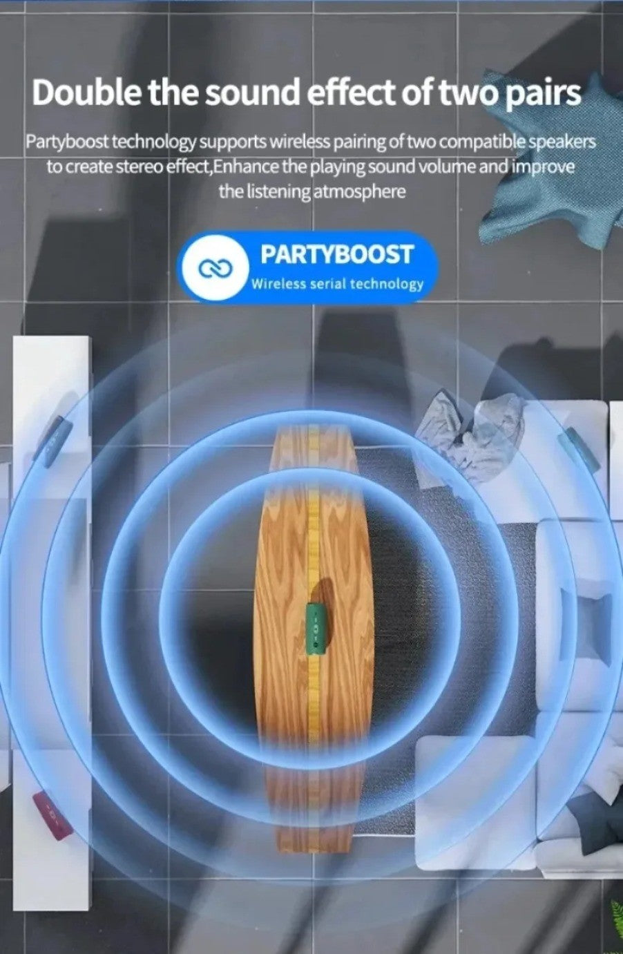 Caixa De Som Bluetooth Portátil Flip6 Multifuncional TWS Áudio Subwoofer Sem Fio para Casa com Dois Alto-falantes