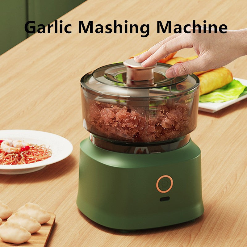 350ml Mini Processador Elétrico Sem Fio de Alho, Dupla Função, Para Purê de Alho, Recarregável Via USB, Triturador de Alimentos Para Cozinha, Moedor de Carne e Vegetais