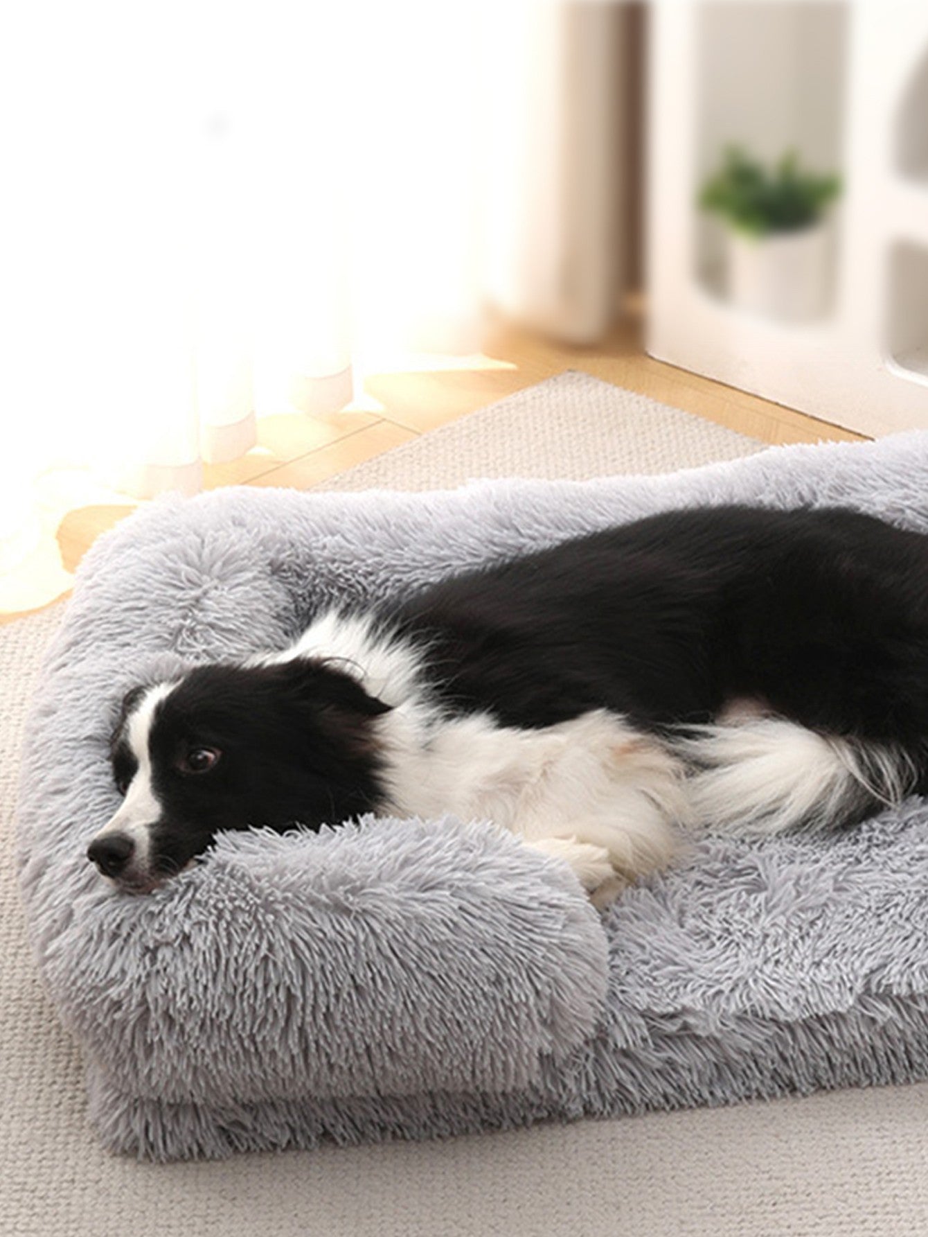 Cama Quadrada para Cachorro, Cama Aconchegante para Animais de Estimação, Almofada Grossa de Inverno, Casa para Cães, Sofá para Gatos para Cães Fofos, Cama para Dormir, Sofá com Tapete Removível