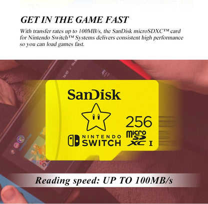 Cartão micro sd SanDisk original 128 GB 256 GB 512 GB 1 TB U3 microSDXC Cartão de Expansão de Memória para Nintendo Switch Até 100 MB/s