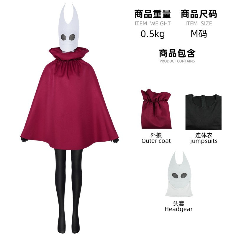 Empty Knight Silk Song Cos Costume Halloween Bumblebee Women's Anime Dance Platform Dress Outer Coat Jumpsuits Headgear