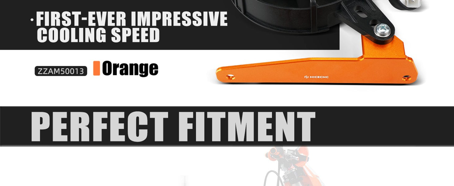 NICECNC For KTM EXC 300 EXCF 350 Electric Radiator Cooling Fan Set For Husqvarna TE 300 FE 450 2017-2023 GasGas EC 300 2021-2023