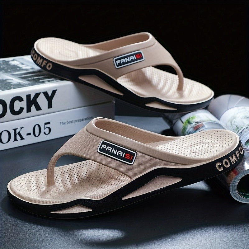 1 Pair  Beach Sandals Shower Shoes Men'S Stylish Lightweight Flip-Flops Comfortable Thong Sandals Camping Casual Attire