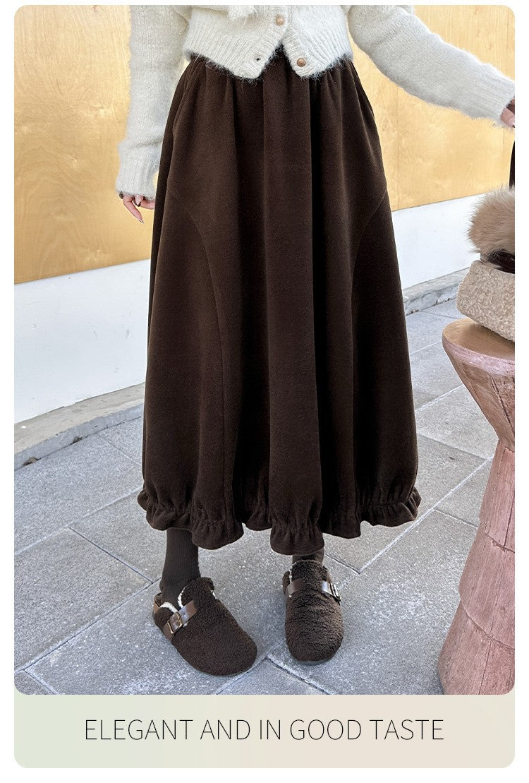 LOUISYAO Sweet Vintage Bouquet Skirt 2025 Winter Skirts Ofice Lady Fashion Premium  Senior Exquisite Long Women's A-Line Skirt