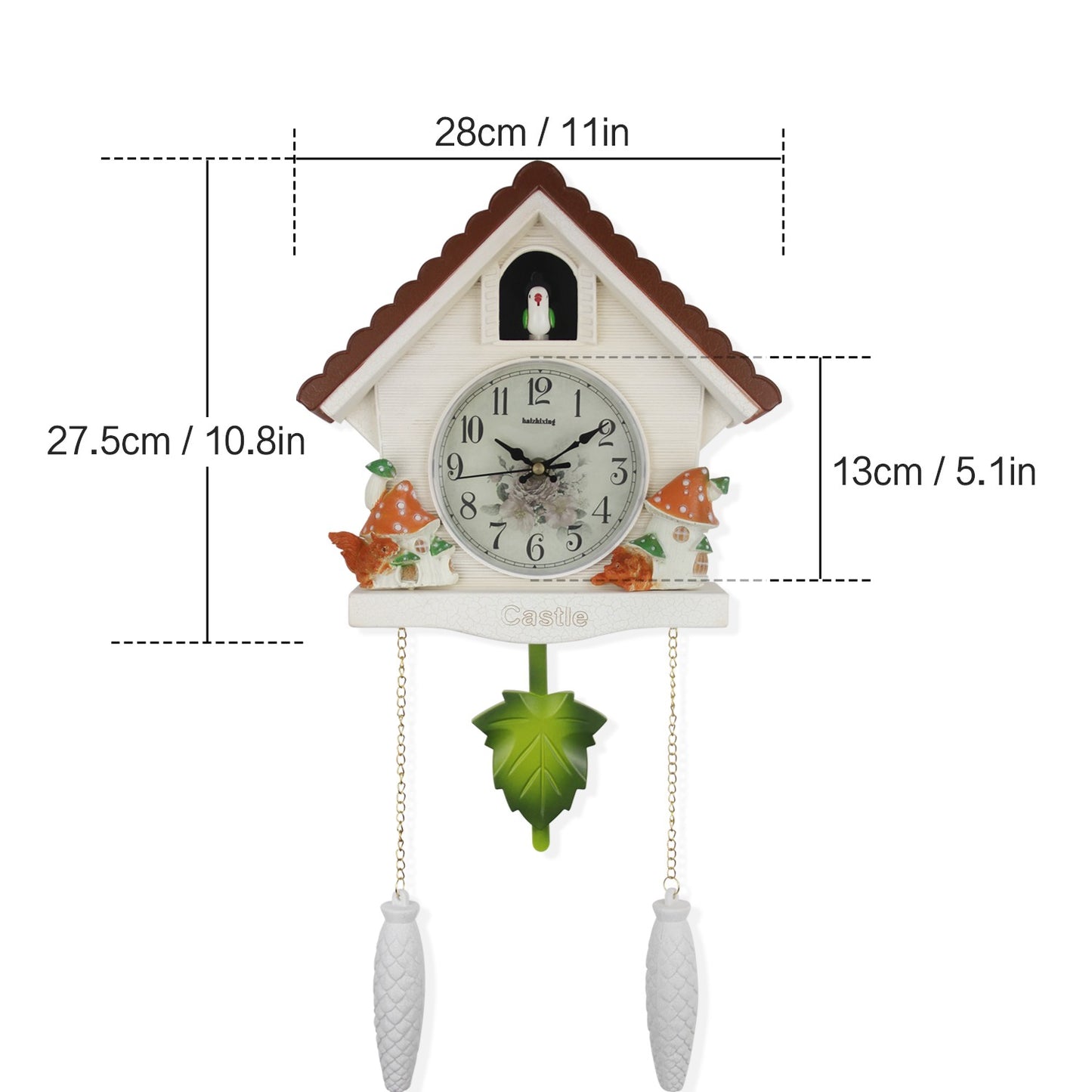 1pc Cuckoo Wall Clock, Daytime Hourly Alarm Pendulum Quartz Watch, Silent Wall Clock for Home Living Room Decoration Wall Art