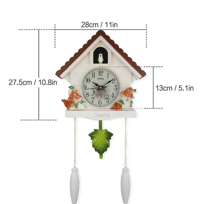 1pc Cuckoo Wall Clock, Daytime Hourly Alarm Pendulum Quartz Watch, Silent Wall Clock for Home Living Room Decoration Wall Art