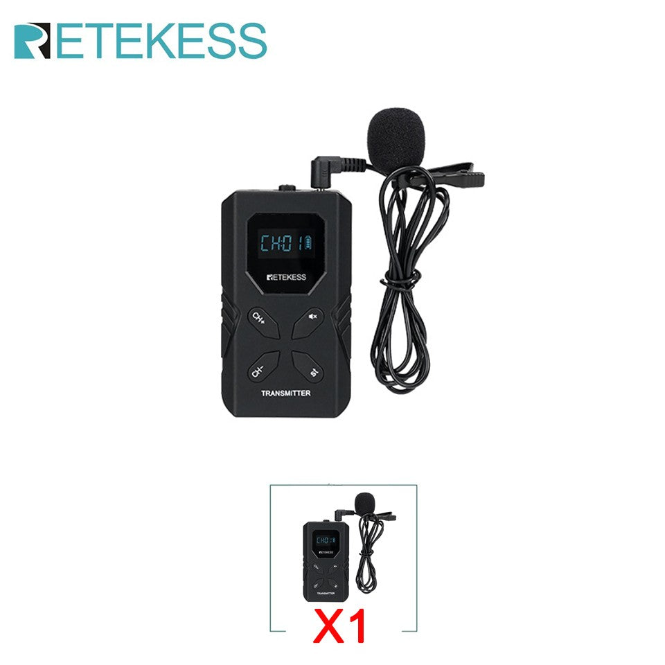 Retekess TT117 FM Sistema de Guia Turístico Transmissor Receptor para Museu Igreja Conferência Reunião Fábrica Treinamento 72-76MHz