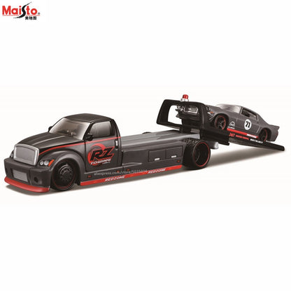 Maisto 1:64 FLATBED/1988 BMW M3 E30 1965 FORD MUSTANG elite transport Modelo de carro fundido coleção presente brinquedo
