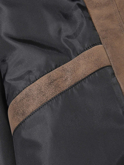 Men'S Motorcycle Jacket - Windproof Thermal Zip-Up Biker Coat with Stand Collar, Full-Zip Closure, Front Pockets - Lightweight N