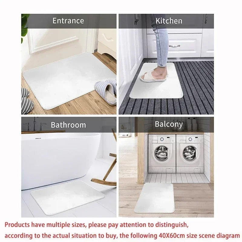 VIKAMA Christmas Gingerbread Man Welcome Floor Mat Outdoor Entrance Rug Living Room Bedroom Floor Mat Home Decoration