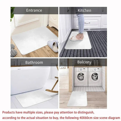 VIKAMA Christmas Gingerbread Man Welcome Floor Mat Outdoor Entrance Rug Living Room Bedroom Floor Mat Home Decoration