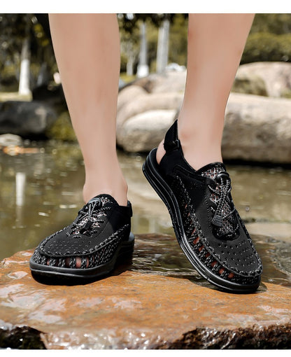 Summer New Sandals Fashion Handmade Weaving Casual Men Sandals Brand Designer Outdoor Walking Men's Shoes Summer Beach Shoes