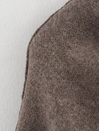 Ladies Autumn Winter Jacket Women Casual Commuter Coat Knitted Loose Oversize Coat Asymmetric Elegant Split Chic Scarf Jacket