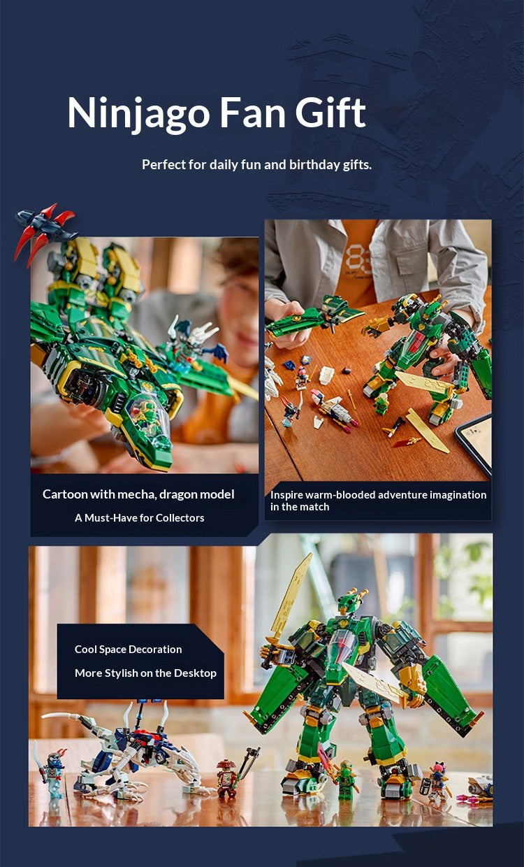 Blocos de Montar LEGO Montam Ninja Fantasma 71845 Lloyd's Transformed Mech Brinquedo Infantil Presente de Natal