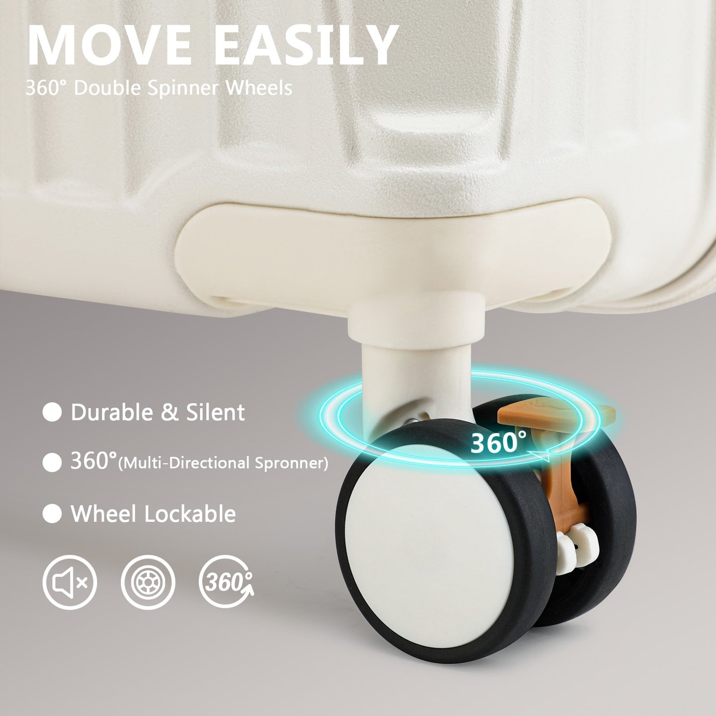 Conjuntos de Bagagem Joyway 3 Peças, Malas Expansíveis com Porta-Copos Inteligente e Porta USB, Malas Rígidas de Bordo e Despachadas com Cadeado TSA
