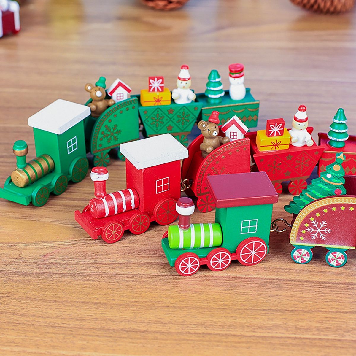 Wooden/Plastic Train Christmas Ornament Merry Christmas Decoration For Home 2025 Xmas Gifts Noel Natal Navidad New Year 2026