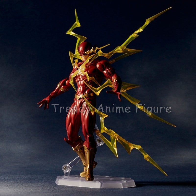 Revoltech Amazing Yamaguchi Flash Action Figure Articulado 17cm Flashpoint Modelo Kaiyodo Flash Bonecos Coleção Brinquedo Presentes de Fim de Ano