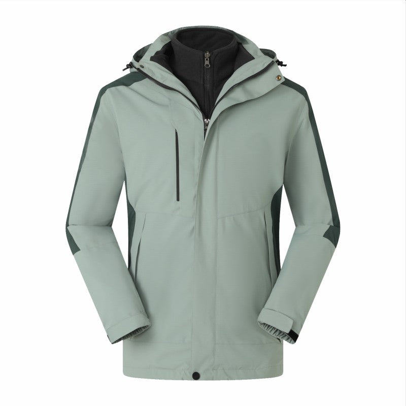 Customized Windbreaker printing free logo image picture thick fleece lined jackets outdoor sportswear windproof coat team clothi