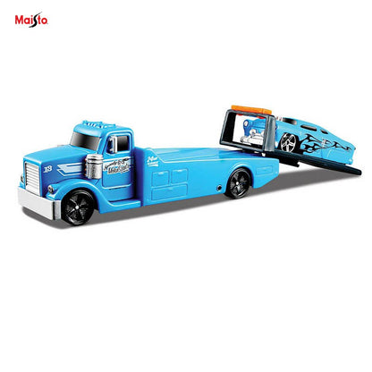 Maisto 1:64 FLATBED/1988 BMW M3 E30 1965 FORD MUSTANG elite transport Modelo de carro fundido coleção presente brinquedo
