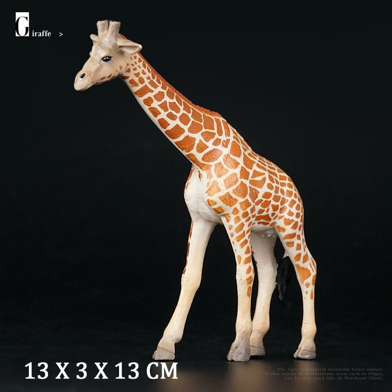 Simulation Wild Animal Elephant Lion Graffe Brown Bear Action Figures Wildlife Sika Deer Hippo Zebra Crocodile Figurines Kid Toy
