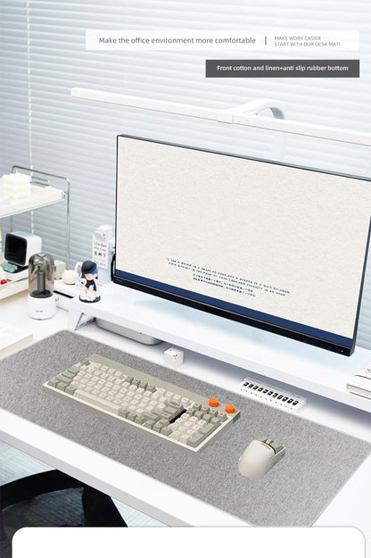 Mousepad Extra Grande de Borracha de Algodão e Linho XXL, Mousepad Gamer, Tapete de Mesa Grande para Jogos, Tapete de Teclado, Tapete de Mesa de Computador