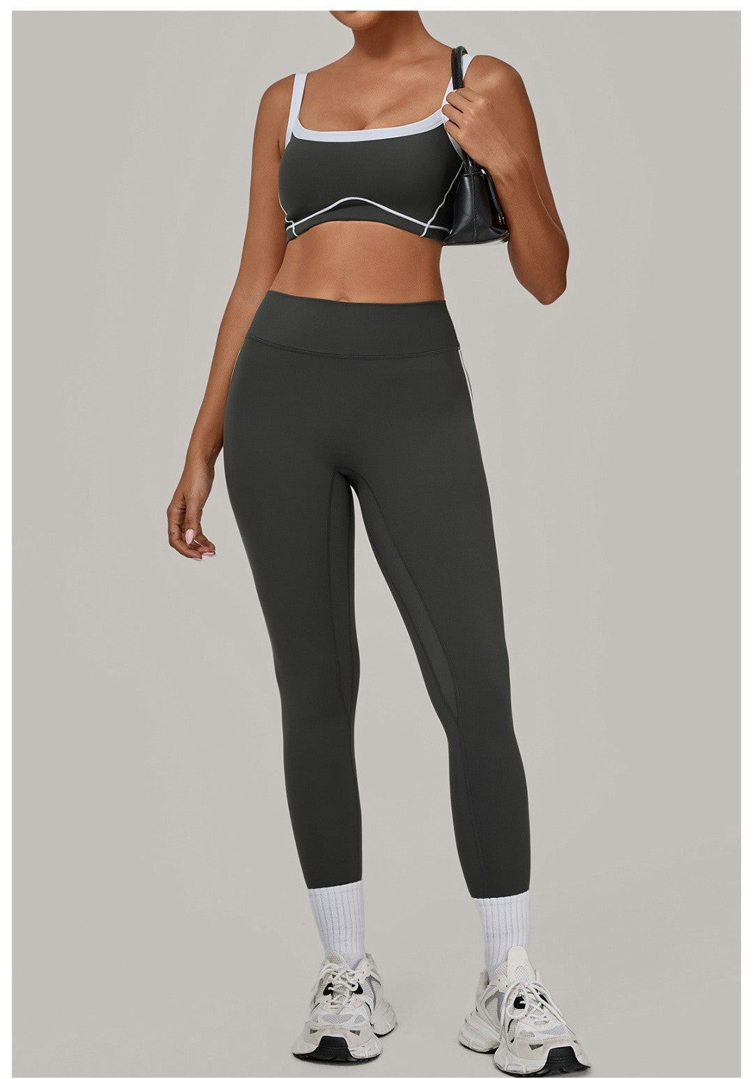 Yoga Suit Sports Fitness High Waist Peach Hip Tight Removable Padding Sports Bra Outfit Running Workout Clothes Gym Leggings Set