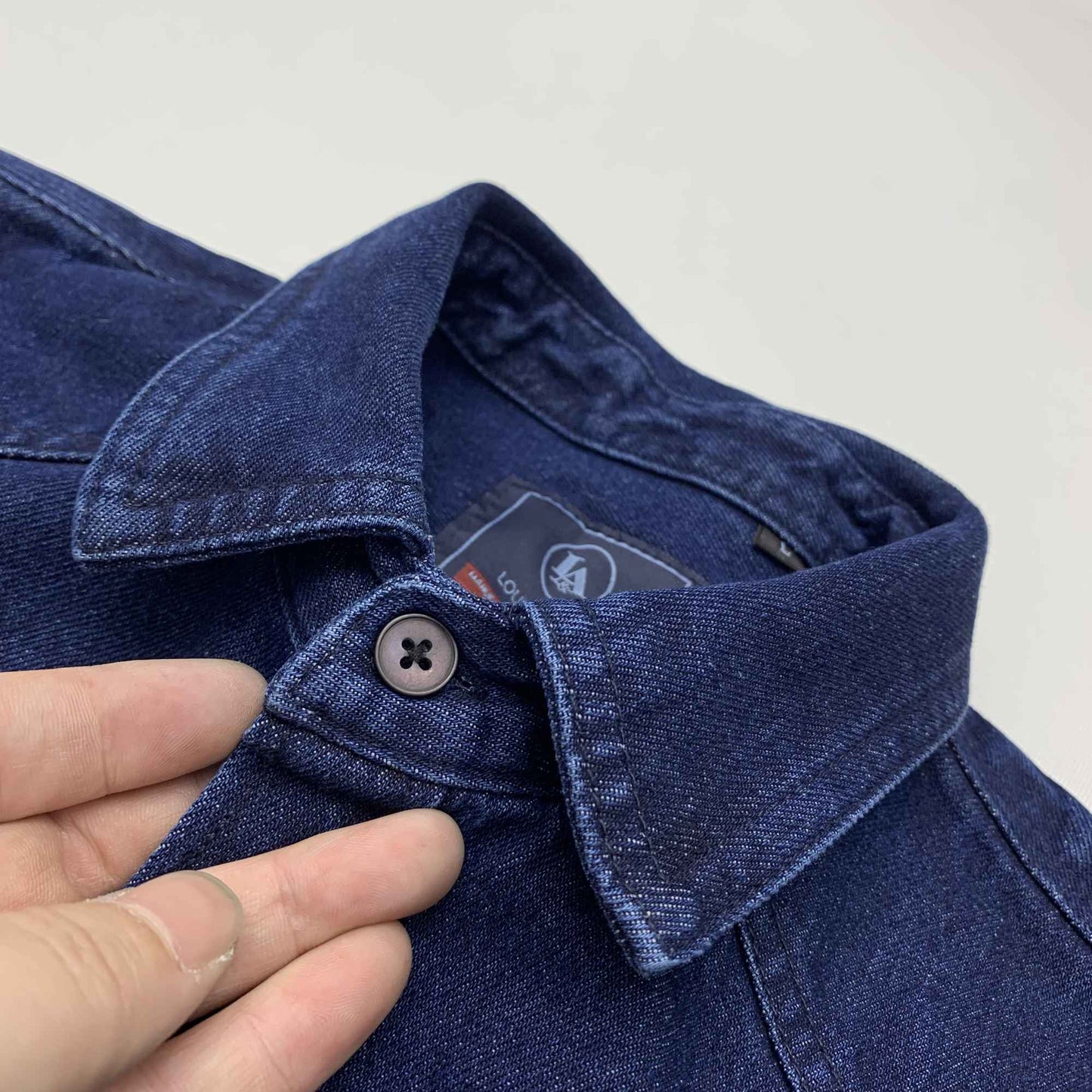 Heavy cargo denim shirt men May Khaki autumn do old retro loose casual plus size shirt coat