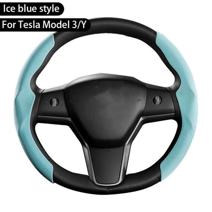 For Tesla Model Y Juniper 2025+ Steering Wheel Cover All Season Universal Deer Suede Sports Steering Wheel Cover