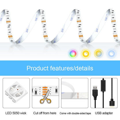 Colored light strip Mobile APP control light strip Family atmosphere /esports room /TV background