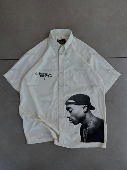 High Street Fashion Clothing Street Hip Hop Casual Loose Lapel T-shirt Men Harajuku Y2K Retro Fashion Oversized Short Sleeve