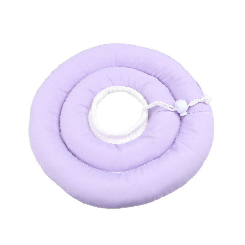 Colar Elizabetano Ajustável Para Cães Com Cordão Protetor De Pescoço Colar Donut Impermeável Evita Mordidas e Arranhões
