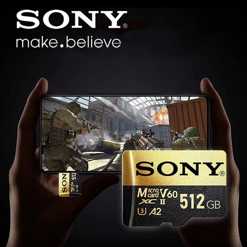 Cartão de Memória SONY TF 1TB Alta Velocidade Micro SD Card 1024GB 128GB 256GB 512GB A2 U3 V30 Cartões Flash SD TF Para Celular Xiaomi Computador