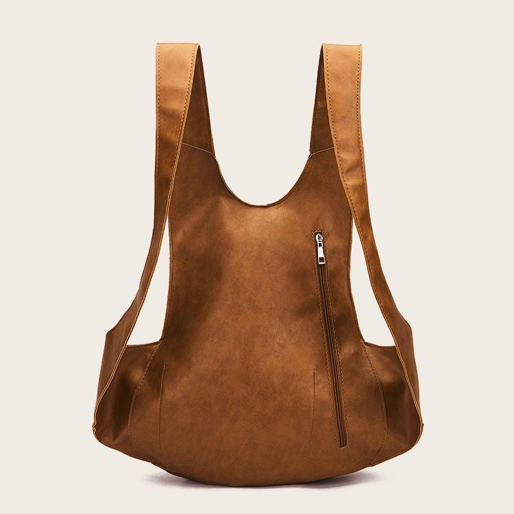 Fashionable retro and unique Beetle backpack, made of Crazy Horse plant tanned soft PU leather, suitable for both men and women