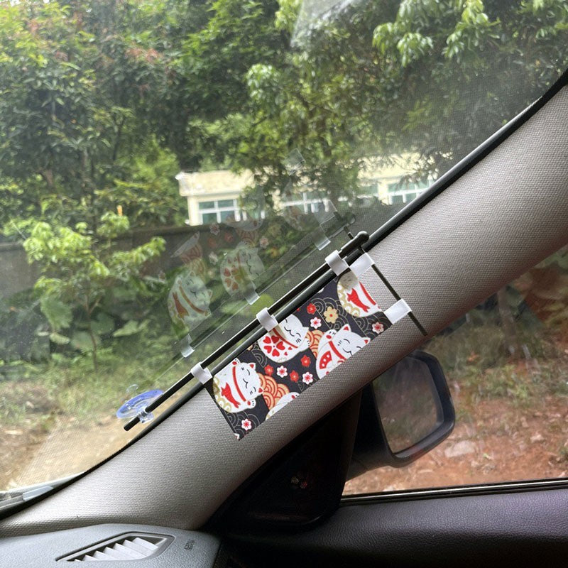 JDM Knife Flag Car Interior Decoration Front Glass Accessories Mini Knife Flag Car Culture Decoration