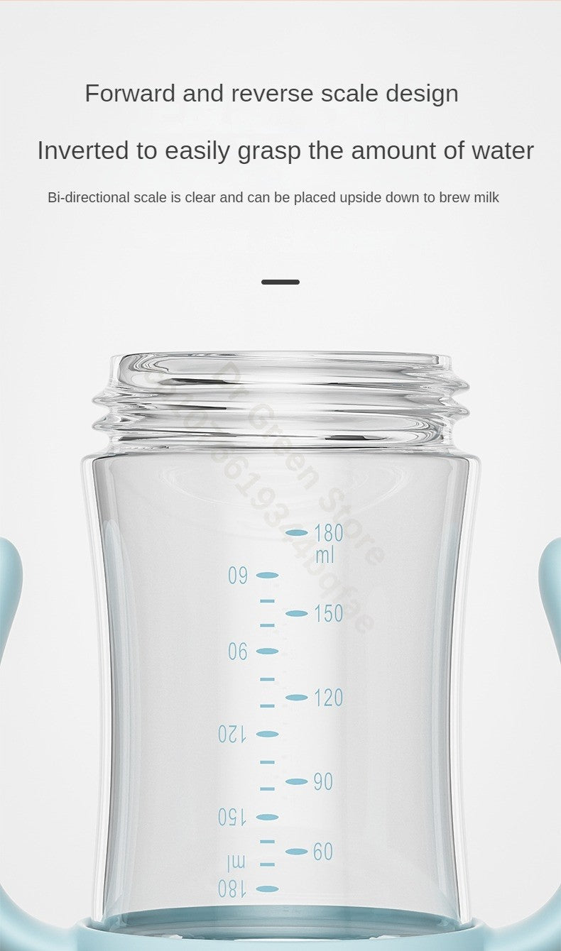 Dr.Green Wide Mouth Newborn baby bottles PPSU Washable Bottles Forward and reverse bi-directional scale inverted milk brewing